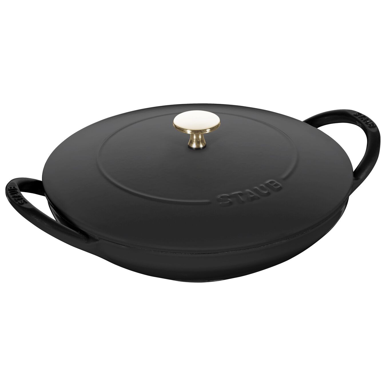 AzuraMart STAUB WOK CAST IRON Black 24cm