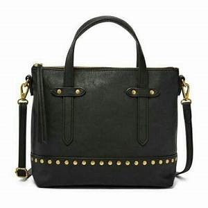 FOSSIL FELICITY SATCHEL - BLACK STUDDED - SHB2115001