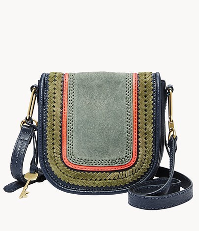 FOSSIL RUMI CROSSBODY - NAVY MULTI STRIPE - ZB7284490