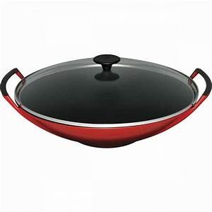 Le Creuset Wok Glass Lid - Cerise - 36 CM