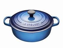 Le Creuset Signature Round Casserole - Azure Blue - 26cm