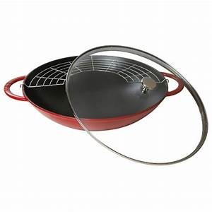 STAUB WOK WITH RACK 1313906 - Cherry - 37 cm