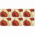 PORTMEIRION PLACEMATS - POPPY DE VILLENEUVE - SET OF 6