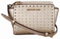 MICHAEL KORS SELMA STUD CROSSBODY - PALE GOLD - 35H8MSMC0M