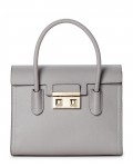 FURLA BELLA SATCHEL WITH LONG STRAP - ONICE / GREY - SMALL