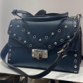 MICHAEL KORS KINSLEY STUDDED TOP HANDLE CROSSBODY - NAVY - 35T9SYKS2L