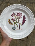 PORTMEIRION BOTANIC GARDEN EMBOSSED PLATE - MEXICAN LILY - 27CM