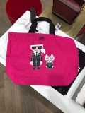 KARL LAGERFELD K/KOCKTAIL CANVAS SHOPPER - PINK - ONE SIZE 94KW3024