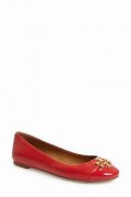 TORY BURCH EVERLY BALLET 60226 - BRILLIANT RED - SIZE US 8