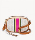 FOSSIL MAISIE CAMERA CROSSBODY - PINK STRIPE - SMALL SHB2445678