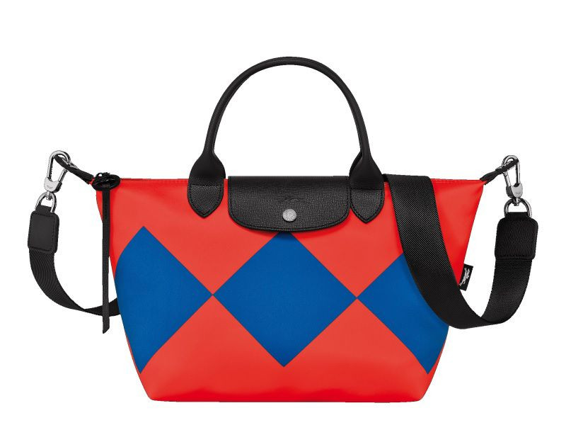 Longchamp Le Pliage Neo Top Handle Bag - Red Multi - L1512HDCI06 / Small with long strap / 38 X 22 X 16 CM