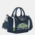 Longchamp Le Pliage Top Handle Bag W/long Strap - Navy - L1500HEA006 / Mini