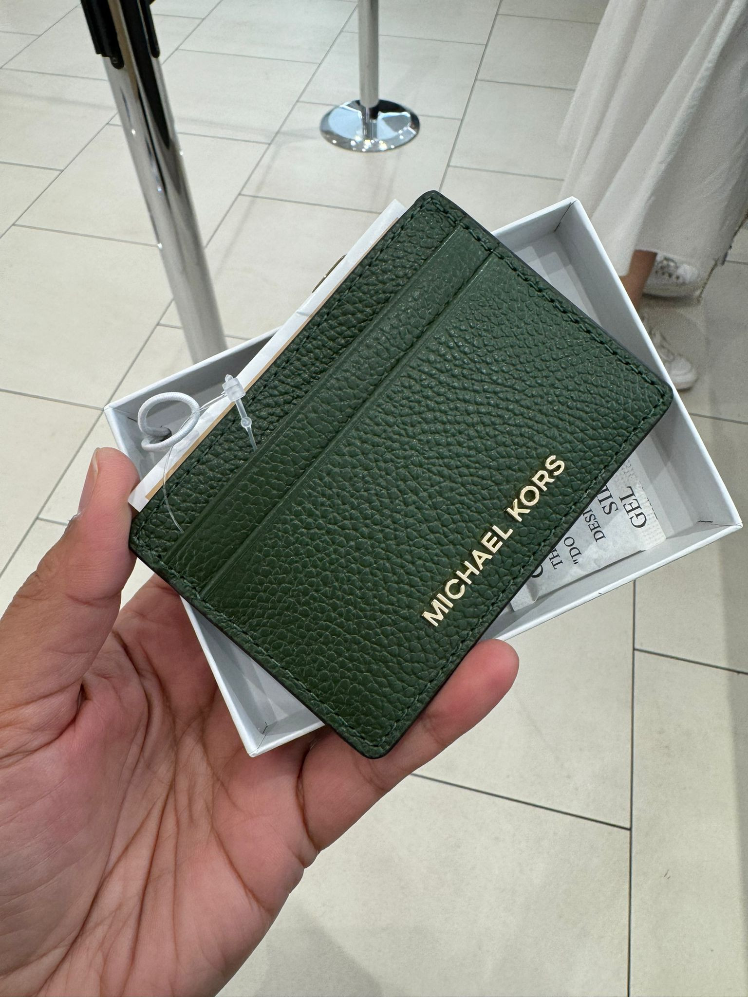 MICHAEL KORS CARD CASE - AMAZON GREEN - 34F9GF6D0L / ONE SIZE