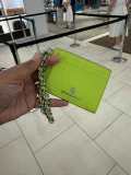 Michael Kors Card Case with chain - Brt Lime - 34S3ST9D5L