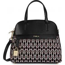 Furla Piper Satchel - Nero/Talco/Rosa Chairo - Small