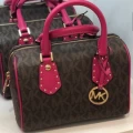 MICHAEL KORS ARIA SATCHEL - BRN/ULTRAPNK - 35S8GXAS1B