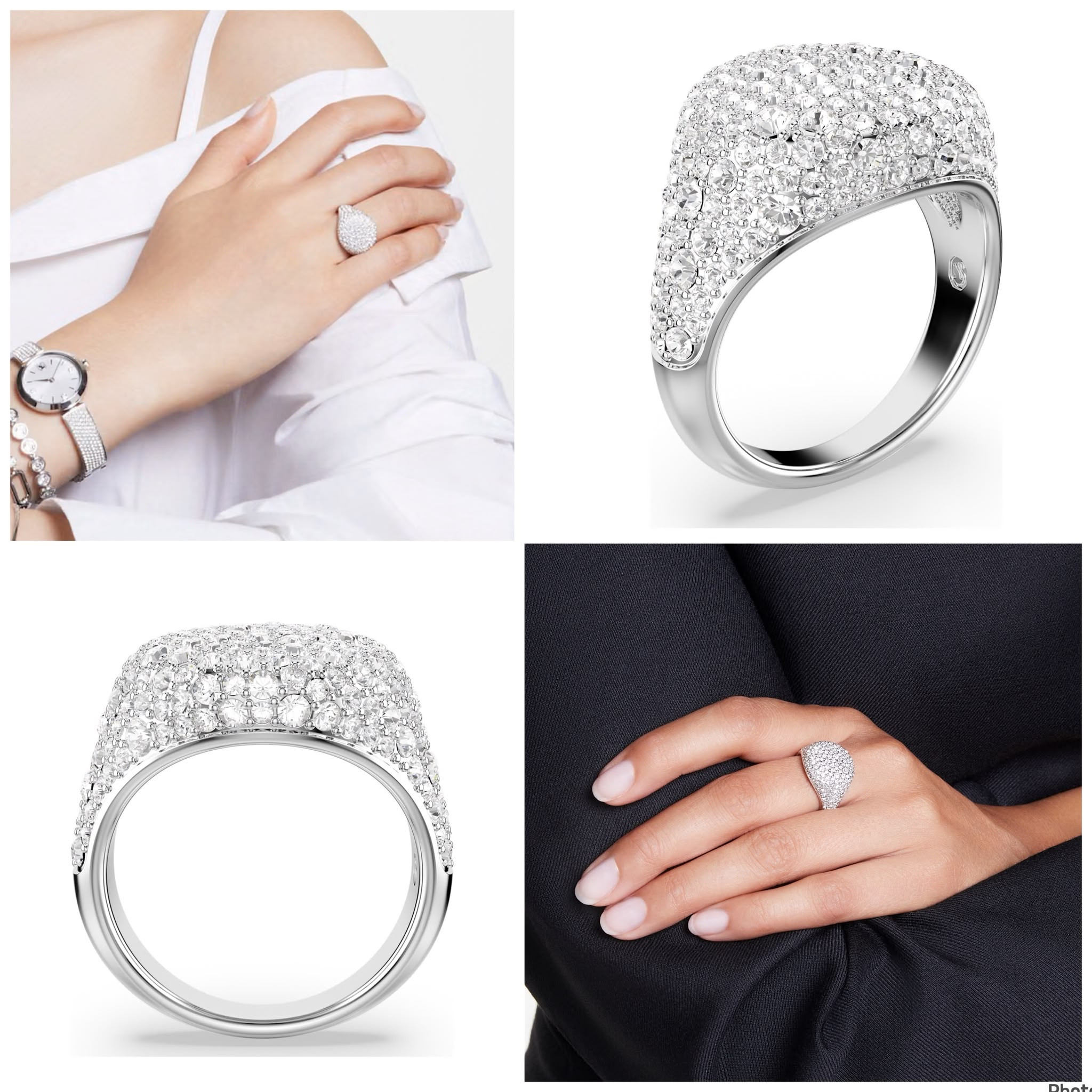 Swarovski Ring - Cry/rhs - 5689426 / Size 62