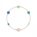 SWAROVSKI REMIX BRACELET - LMUL/ROS GREEN - 5462653 SIZE M