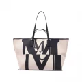 MCM LOGO GLITCH SHOPPER - BLACK - MEDIUM