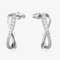 Swarovski Twist Hoop Earring - Czwh/rhs - 5563908