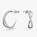 Swarovski Twist Hoop Earring - Czwh/rhs - 5563908