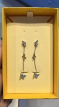 Swarovski Earring - Pe Chain Blu/Rhs - 5662182