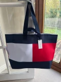 Tommy Hilfiger Tote - Red/white/navy - H37 x W57 x D10cm