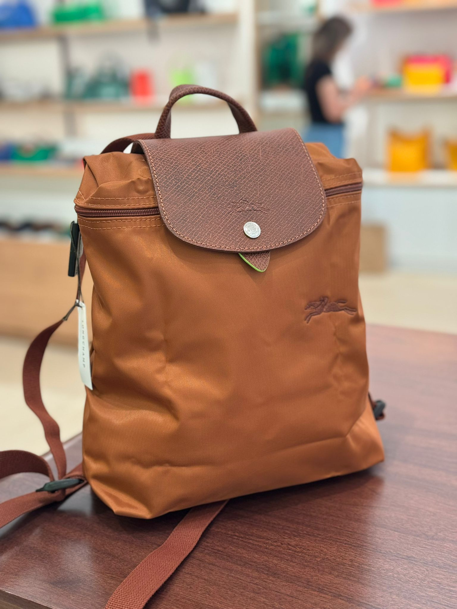 Longchamp Li Pliage Backpack - Cognac - L1699919504