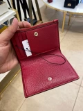 Furla Croco Bi-Fold Wallet/Zip - Cabernet - Small