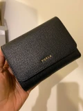 Furla Classic Tri Fold Purse - Nero / Black - Medium / Tri Fold