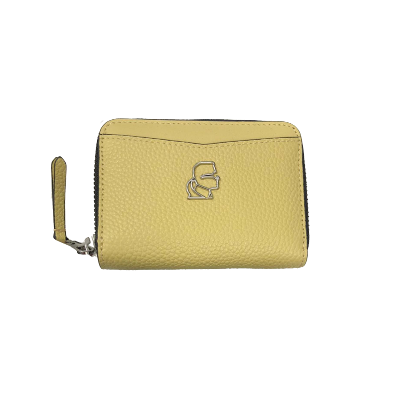 KARL LAGERFELD K/PEBBLE WALLET - LEMON - SMALL