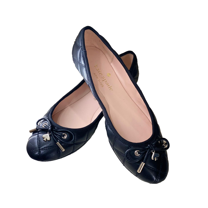 Kate spade black on sale flats with bow