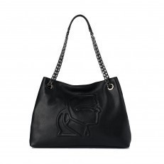 Karl Lagerfeld K/pebble Logo Tote - Black / 20WW3026 - Large