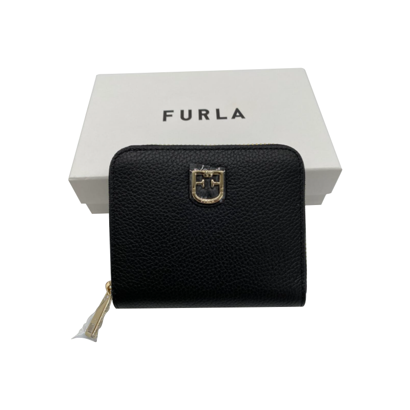 FURLA JOY PURSE ZIP AROUND - NERO / BLACK - SMALL