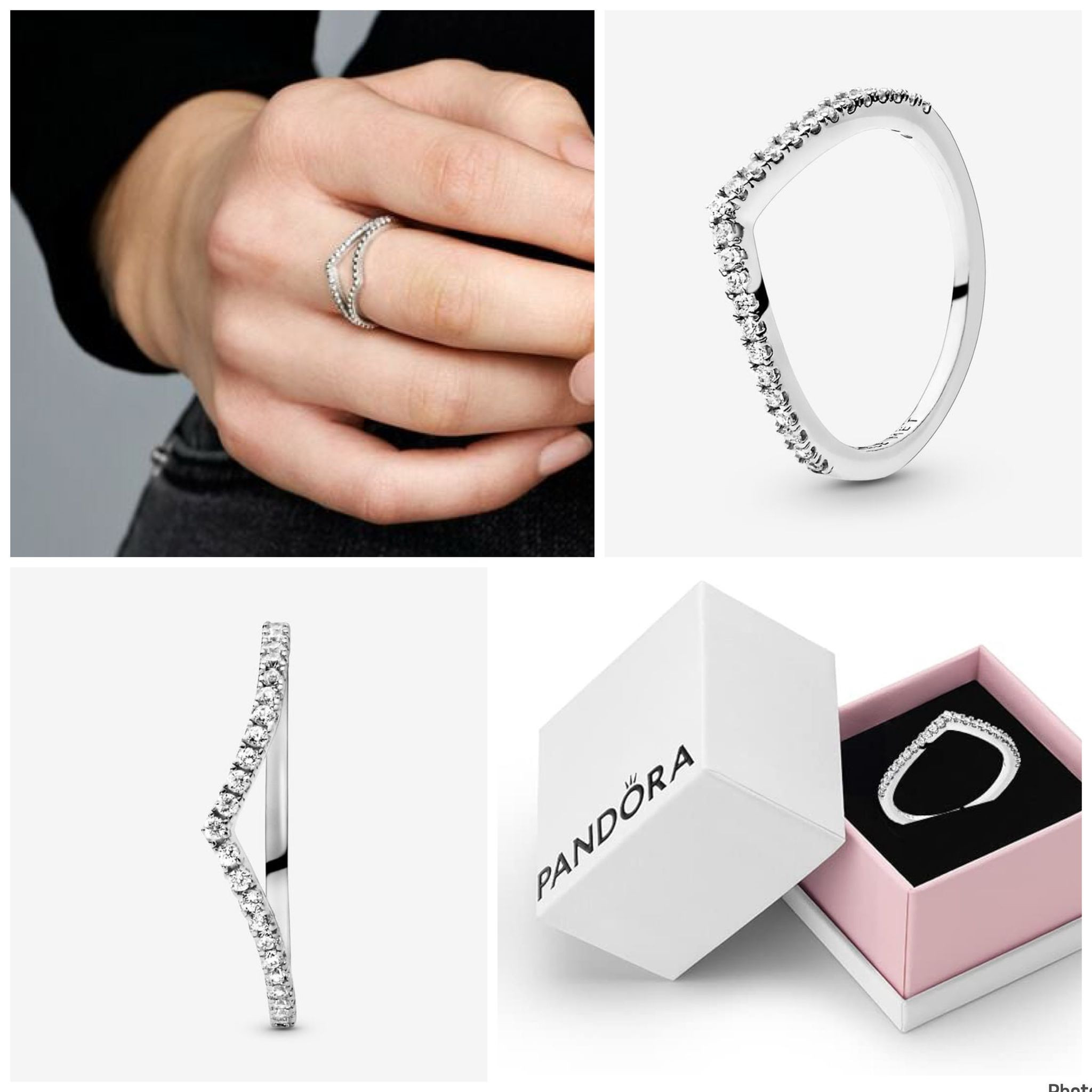 Pandora Ring - Sparkling Wishbone - Size 54