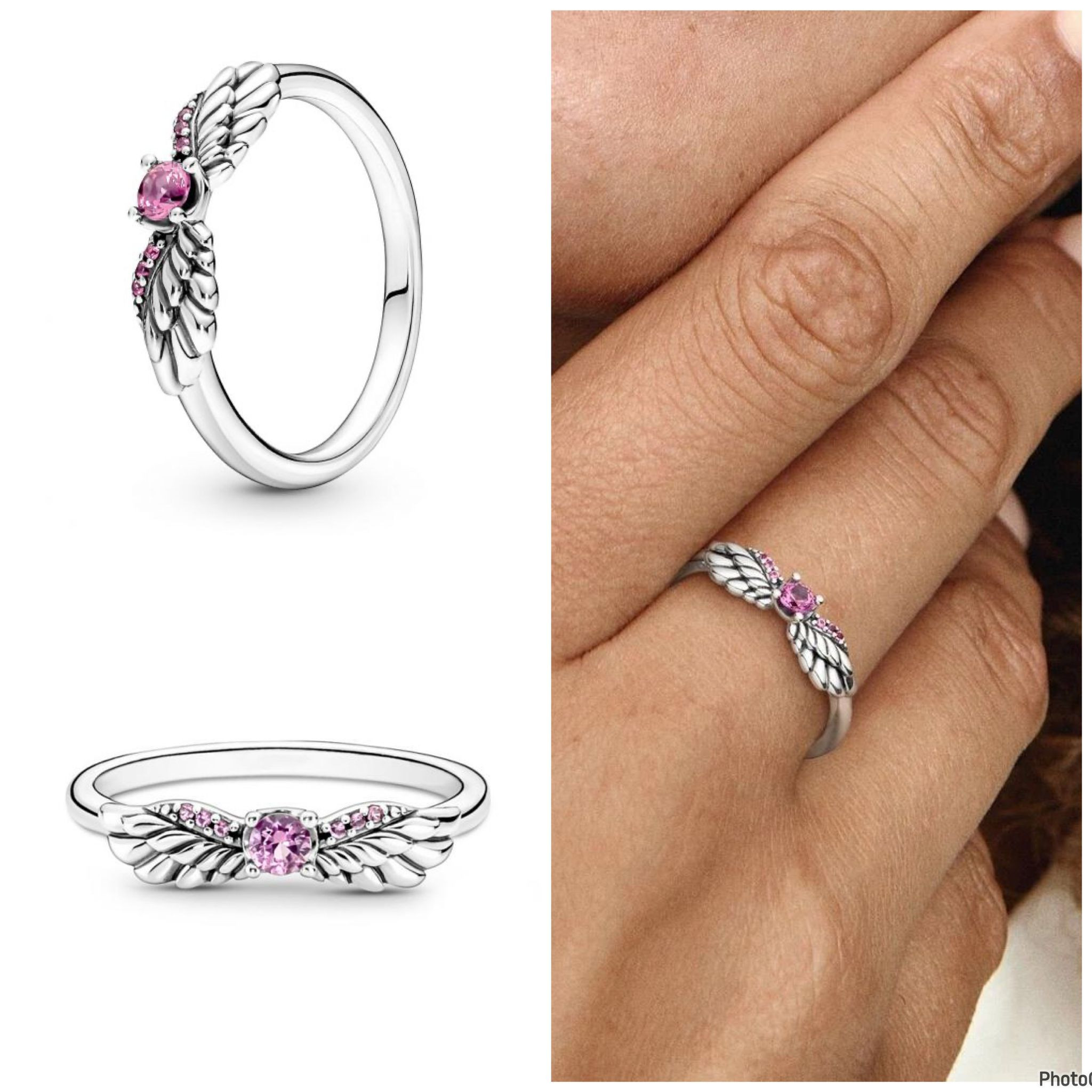 Pandora Ring - Sparkling Angel Wings - 198500C02 / Size 48