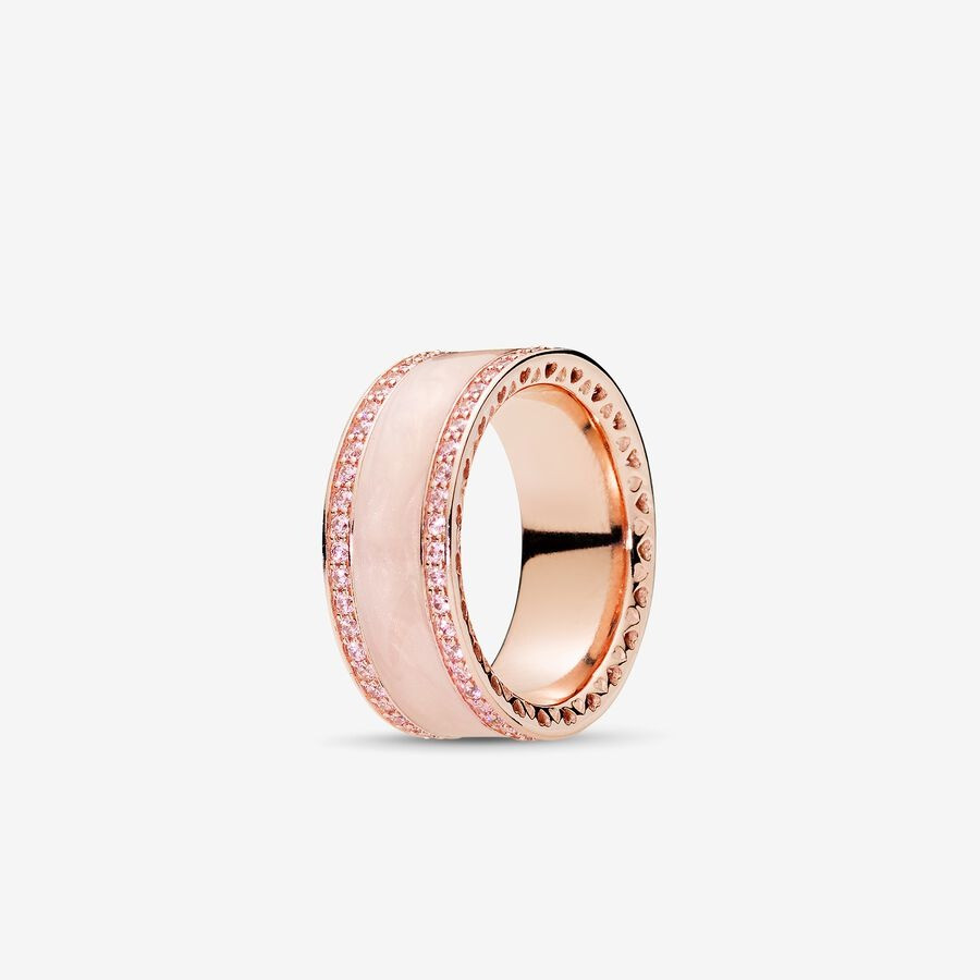 HEART OF PANDORA RING - ROSE GOLD - SIZE 48