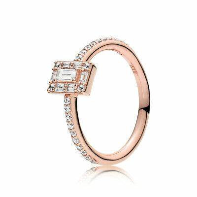 Pandora Ring - sparkling square halo - Size 48