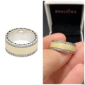 PANDORA RING - PEARLESCENT HEARTS OF PANDORA BAND - 191024EN23 / SIZE 50