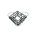 PANDORA GEOMETRIC RING - SILVER - SIZE 54