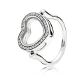 Pandora Ring - Sparkling Heart Locket - Size 52