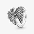 Pandora Ring - Silver - Size 50 / Shimmering Phoenix Feather Statement 190960CZ
