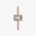 Pandora Ring - sparkling square halo - Size 50