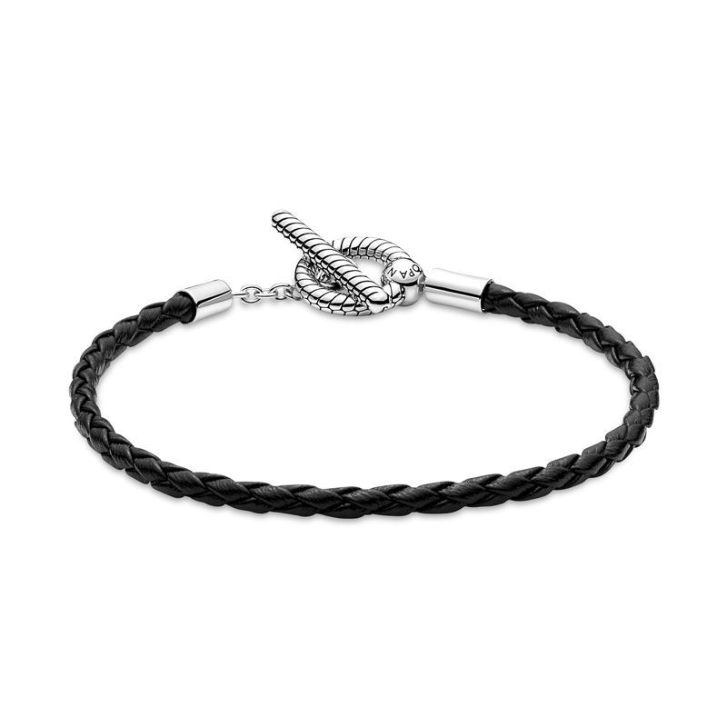 Pandora Leather Bracelet - Black - Size 21