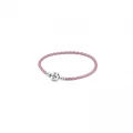 PANDORA LEATHER BRACELET - PINK - SIZE 21