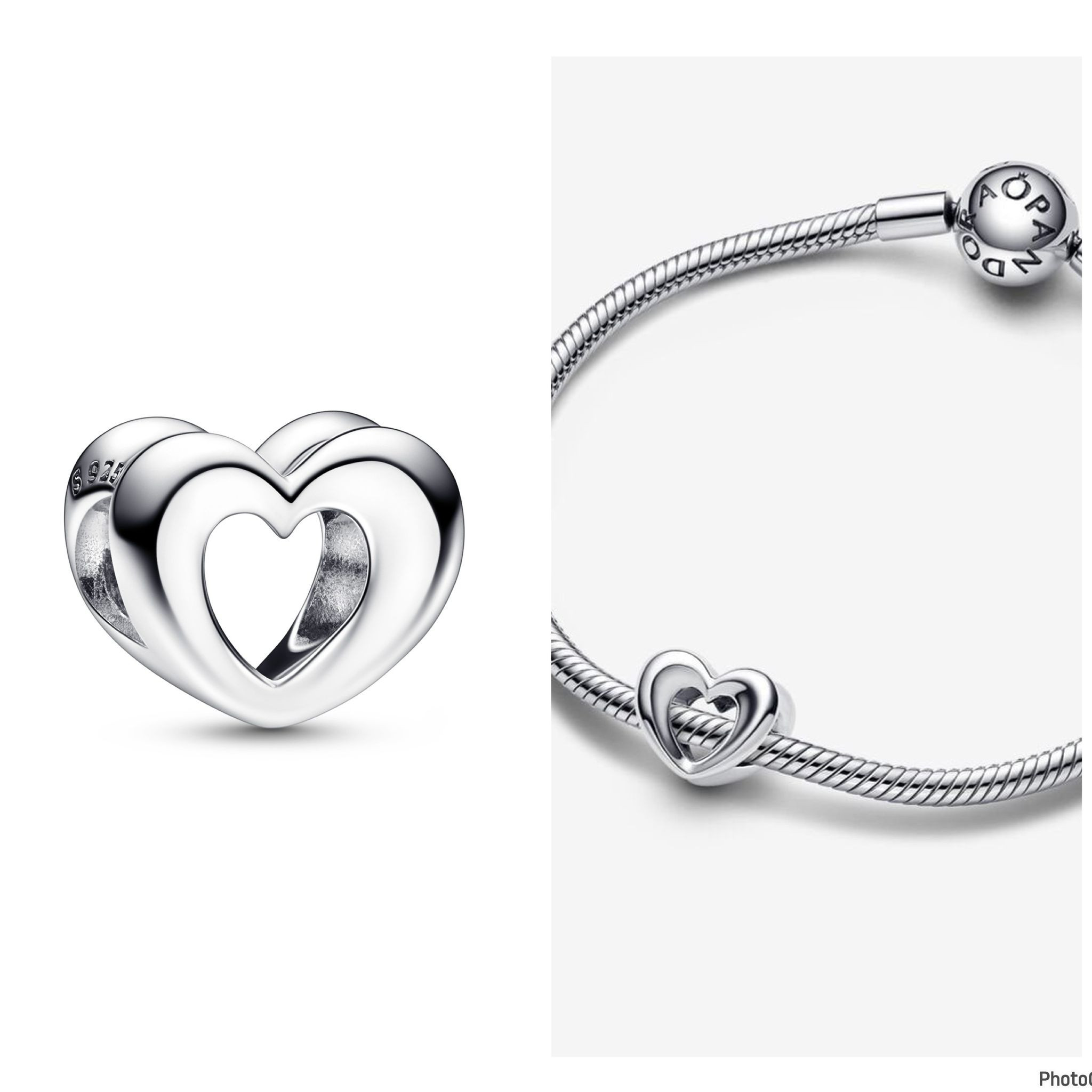 Pandora Charm - Radiant Open Heart - 792492C00