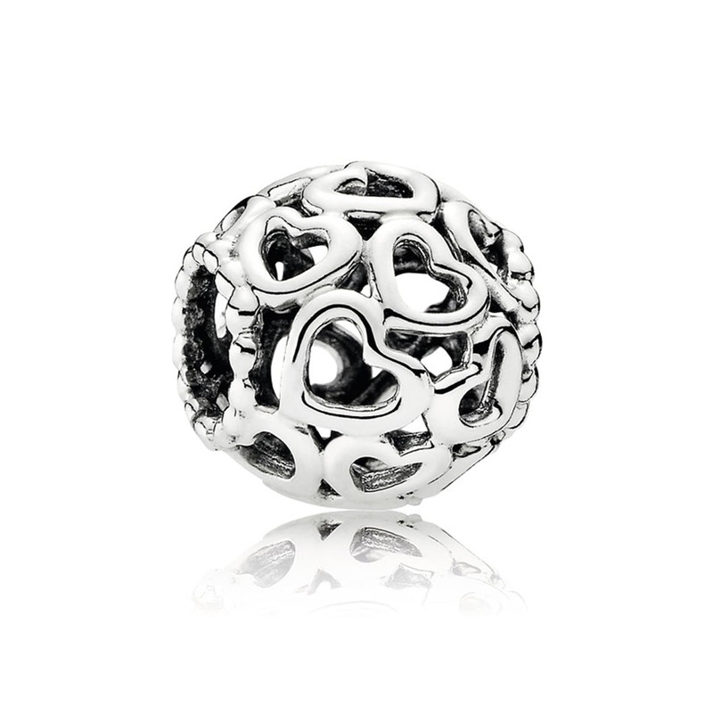 Pandora Charm - openwork heart - One Size