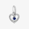 Pandora Charm - September Birthstone Heart Dangle - 798854C12