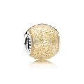 Pandora Charm - glitter golden ball - One Size