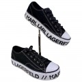 KARL LAGERFELD KAMPUS MAX LO LACE - BLACK SUEDE - UK5/EU38/US7 - KL96411 500